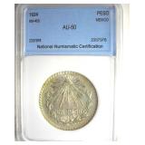 1924 Peso NNC AU50 Mexico