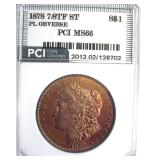 1878 7/8TF ST Morgan MS66 Obv PL LISTS $10500