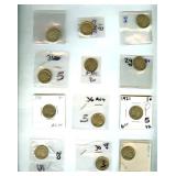 1913-1936 5C 12 Pc Buffalo Nickel Lot