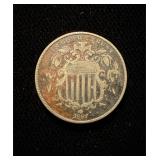 1867 Shield Nickel Nice Circ