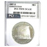 1987-S S$1 Constitution PCI PR70 DCAM