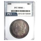 1886 Morgan PCI MS65+ Nice Toning