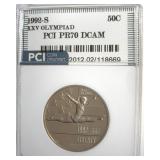 1992-S 50c XXV Olympiad PCI PR70 DCAM