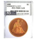 1836 Dollar PCI PR69 CAM Gobrecht Cu Copy