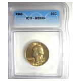 1960 Quarter ICG MS66+ LISTS $200