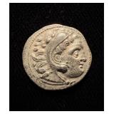 350 BC Alexander the Great AU+ Silver Drachm