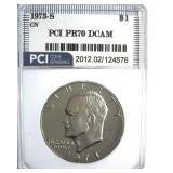 1973-S CN Ike PR70 DCAM LISTS $3250