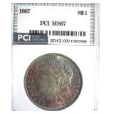 1887 Morgan MS67 LISTS $1600