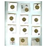 1916-1936 5C 12 Pc Buffalo Nickel Lot