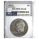 1976-S CN T1 Ike PCI PR70 DCAM