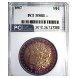 1887 Morgan PCI MS65+ Beautiful Color