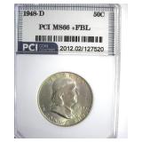 1948-D Franklin MS66+ FBL LISTS $1000
