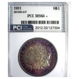 1921 Morgan PCI MS65+ Nice Color