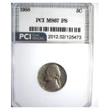 1958 Nickel MS67 FS LISTS $11000 IN 66+ FS