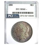 1885 Morgan PCI MS65+ Soft Toning