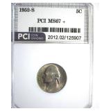 1952-S Nickel MS67+ LISTS $450 IN 67