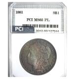 1881 Morgan MS65 PL LISTS $2250