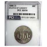 1986-D 50c Statue of Liberty MS70 LISTS $110