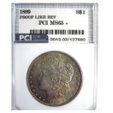 1889 Morgan MS65+ Rev PL LISTS $475 IN 65+