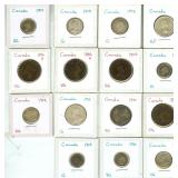 1876-1964 Some Silver Canada 15pcs
