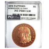 1879 Pattern Dollar PCI PR69CAM Schoolgirl Cu Copy