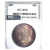 1887 Morgan MS67 LISTS $1700