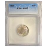 1960 Dime ICG MS67