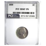 1939 Nickel MS67 FS LISTS $1450