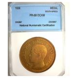 1936 Medal NNC PR68 DCAM South Africa