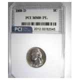 1969-D Nickel MS68 PL LISTS $110 IN 66