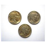 1936 1937x2 Nickel BU 3 Pc Buffalo Lot