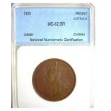 1935 Penny NNC MS62 BR Australia