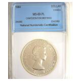 1964 Dollar NNC MS69 PL Confederation Meetings