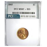 1942 Cent MS67+ RD LISTS $900