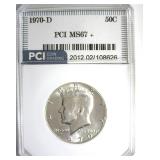 1970-D Kennedy MS67+ LISTS $20000