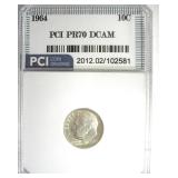 1964 Dime PR70 DCAM LISTS $5250