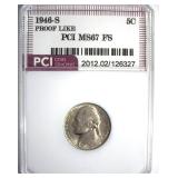 1946-S Nickel MS67 FS PL LISTS $3250 IN 67 FS