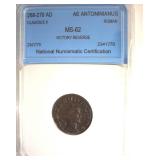 268-270 AD Claudius II MS62 Ancient Rome
