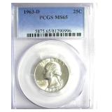 1963-D Quarter PCGS MS65