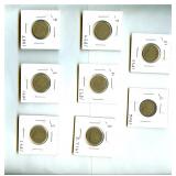 1887-1912 5C 8 Pc Liberty Nickel Lot