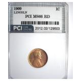 1909 Lincoln Cent MS66 RD LISTS $550