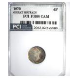 1870 4 Pence PCI PR68 CAM Great Britain