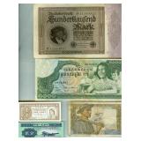 11 Vintage Bank Notes Japan Hong Kong China