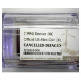 1994 Denver Dime NGC Official US Mint Coin Die