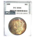 1889 Morgan MS68 LISTS $37500