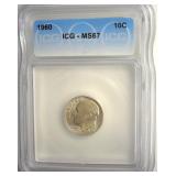 1960 Dime ICG MS67