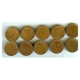 1933-1948 Centavo Mexico 10 Pc Lot