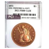 1871 Dollar PCI PR69CAM Indian Princess Cu Copy