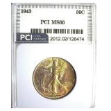1943 Walking Liberty MS66 LISTS $240