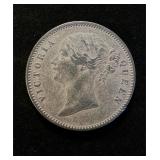 1840 Indian British 1 Rupee Silver XF